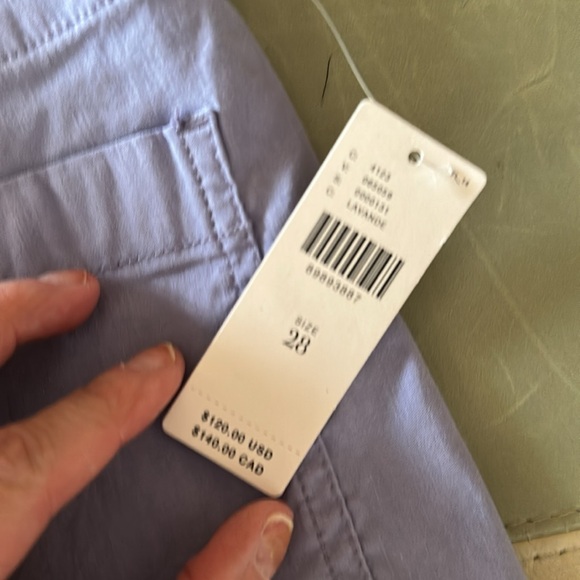 Maeve Colette Cropped Wide Leg Pants Lavender Size 28 NWT - Picture 3 of 5